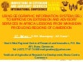 Using geographic information systems (GIS) to improve on extension and advisory services in Africa: lessons from main bean producing regions of Cameroon.