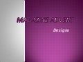 Magazine advert designs