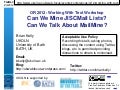 Can We Mine JISCMail Lists? Can We Talk About MailMine?