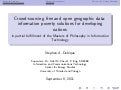 Crowd-sourcing free and open geographic data: information poverty solutions for developing nations