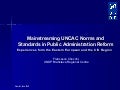 Mainstreaming UNCAC norms and standards in public administration reform