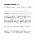 Maintenance Tips for Forklift Batteries