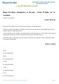 Major Furniture Companies in Europe - Short Profiles for 14 countries