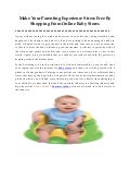 Make your parenting experience stress free