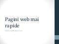 Pagini web mai rapide