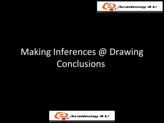 Making inferences and drawing concl...