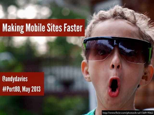 Making Mobile Sites Faster