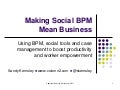 Making Social BPM Mean Business