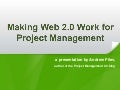 Making Web 2.0 Work for Project Management