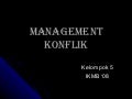 Manajemen Konflik