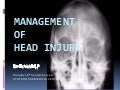 Management of head injury