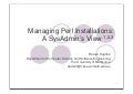 Managing Perl Installations: A SysAdmin's View