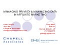 Managing Privacy Maximizing Data In Affiliate Marketing  Alan Chapell
