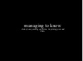 Managing to know - a tale of cave painting, eportfolio, the printing press and PLEs