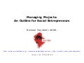 Managing Projects - A Guide For Social Entrepreneurs