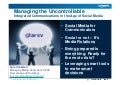 Managing the uncontrollable - Integrated Communications in the Age of Social Media;