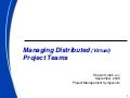 Managing Virtual Project Teams