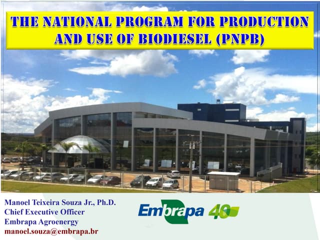 The Brazilian National Plan of Production and Use of Biodiesel - PNPB