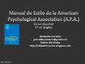 Manual de estilo apa. (6ta ed. ingles) (3ra ed. español)