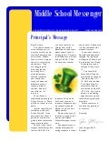 March/April Middle School Messenger