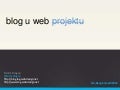 Blog u web projektu