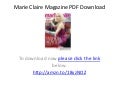 Marie Claire Magazine PDF Download