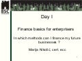 Marija Nikolic - Finance basics for enterprisers