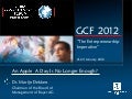Marijn Dekkers, An apple a day is no longer enough, GCF2012 presentation