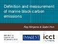 Definition and measurement of marine black carbon emissions
