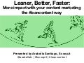 Content Marketing the #LeanContent Way