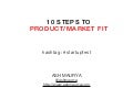 10 Steps to Product/Market Fit