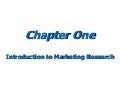 Marketing Research Intoduction