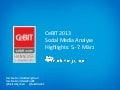 CeBIT 2013 Social Media Analyse - Highlights der ersten drei Messetage