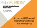 Marketing masters advanced email marketing workshop