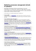 Marketing processes management at bank - IT software