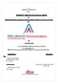 Market survey on data cards and promotion of reliance net connect data card with special reference to reliance communications ltd
