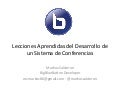 Markos calderon   lecciones aprendidas del desarrollo de un sistema de web conferencing
