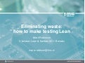 Mark robinson   what does lean mean for software testing