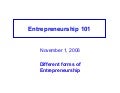Entrepreneurship 101: Different forms of Entrepreneurship