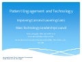 MassTLC healthcare seminar - Patient Engagement from the Patient&rsquo;s point of view