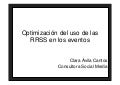 Optimización del uso de las Redes Sociales en eventos
