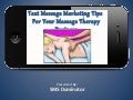 Massage therapists