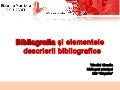 Descriere bibliografica. Referinte bibliografice
