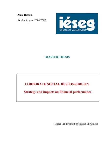 Master thesis consumer behavior