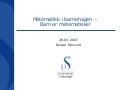 Matematikk i barnehagen
