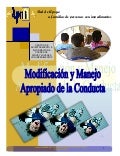 Material modificacion y manejo apropiado de la conducta