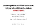 Mathematics Education in Innovation-Driven Societies