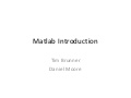 Matlab Introduction