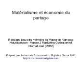 Matérialisme et consommation digitale