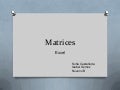 Matrices (1)